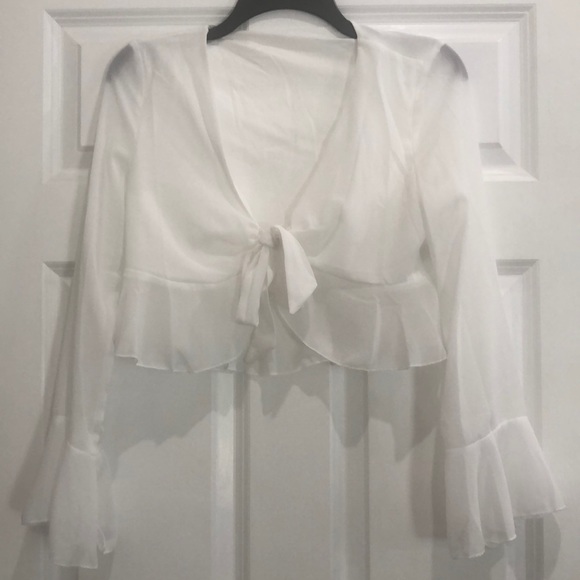 NEVER WORN long sleeve crop top - Picture 3 of 5